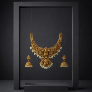 Classic Sri Lakshmi Temple Bridal Necklace Set – Order Now